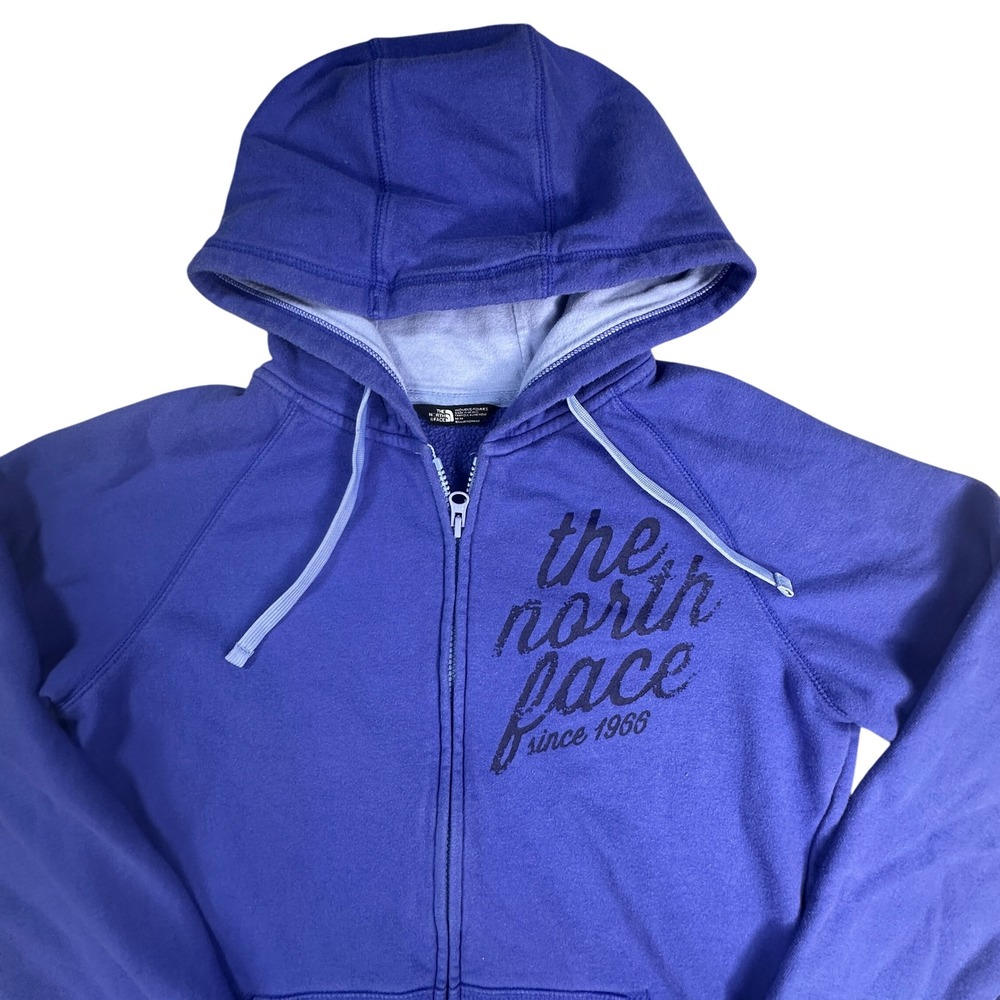 The North Face Womens‎ Full Zip Hoodie Jacket Sweatshirt Blue